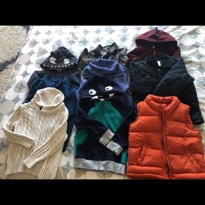 Lot of 9 hoodies, sweaters and jackets size 3T